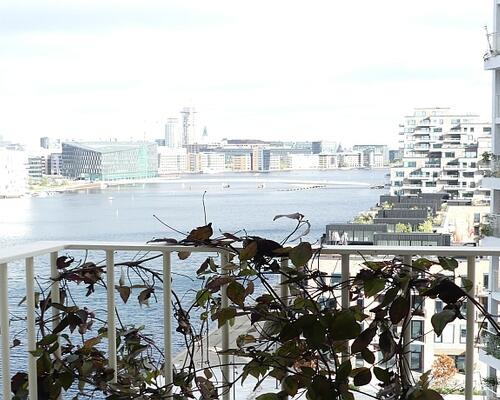 Islands Brygge – København S – Lækker Luksuslejl. omgivet af kæmpe altan – fantastisk panorama udsigt over havnebassinet