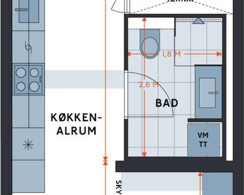 3 værelses lejlighed i København V