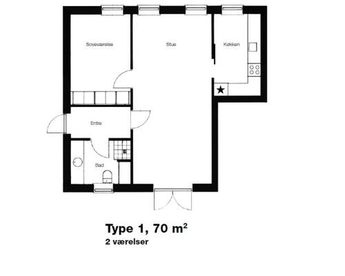 2 værelses lejlighed i Løgstør