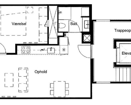 1 værelses lejlighed i Valby