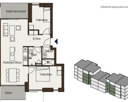 3 værelses lejlighed i Ølstykke