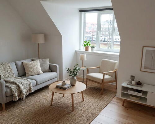 Veludnyttet 3-værelses på 50 m2 med ovenlysvinduer – tæt på Broen Shopping