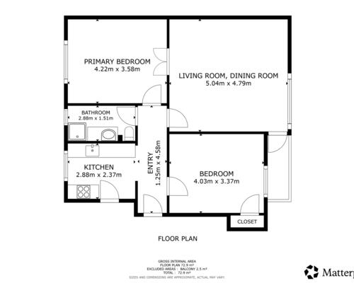 2 værelses lejlighed i Gentofte