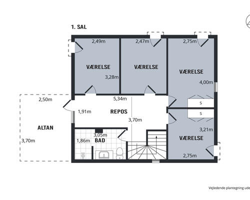 Familievenligt 5-værelses rækkehus i Gug