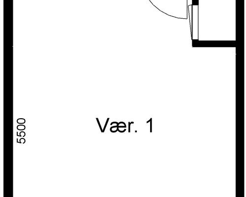 1 værelses lejlighed i Bjerringbro
