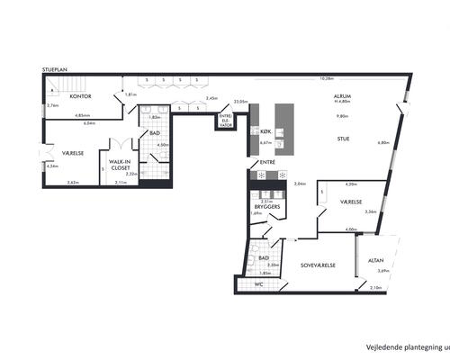Unik og fuldt møbleret penthouse i to plan – uden bopælspligt Udlejes 2-3 år
