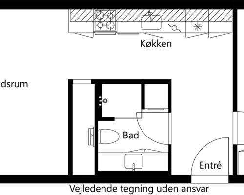 2 værelses lejlighed i Hillerød