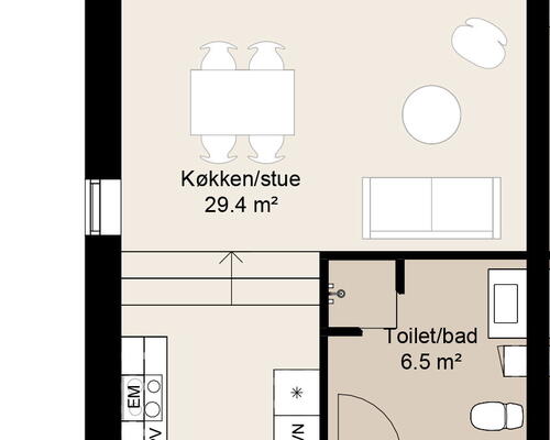 2 værelses hus i Børkop