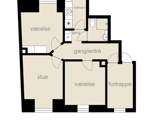 3 værelses lejlighed i Aalborg