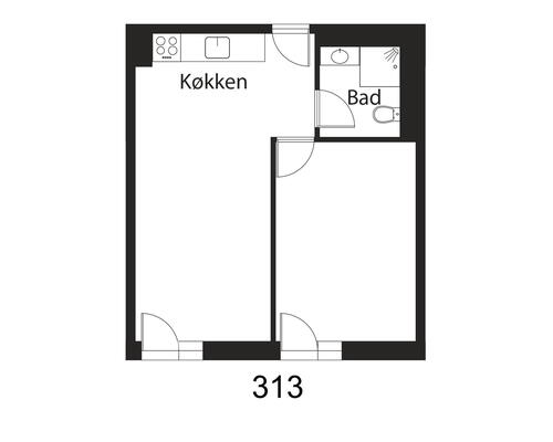 2 værelses lejlighed i København NV