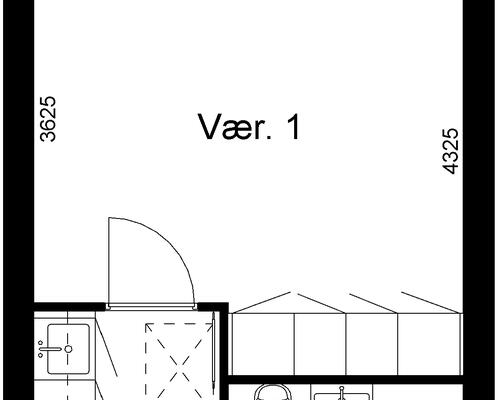1 værelses hus i Ejby