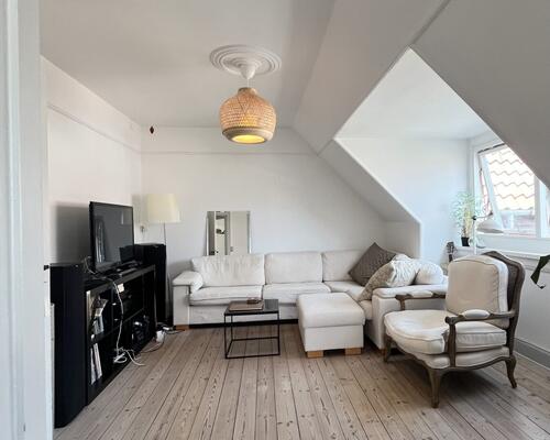 Fuldt møbleret lys penthouse lejlighed | Gentofte