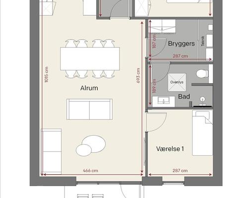 3 værelses hus i Rønde