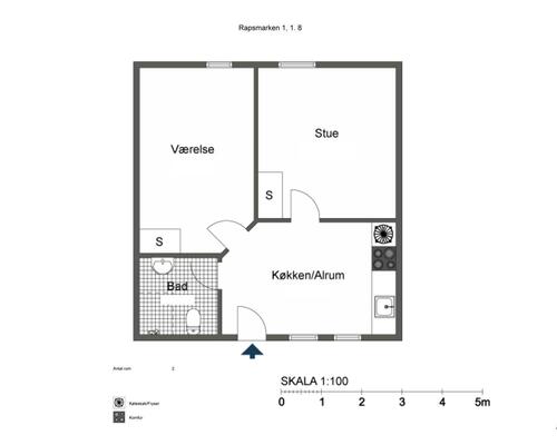 2 værelses lejlighed i Odense S