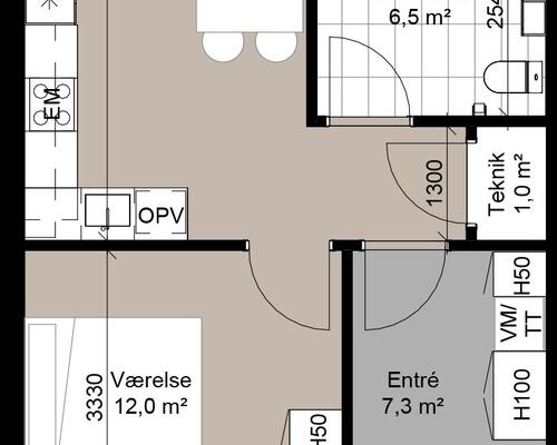 3 værelses hus i Støvring