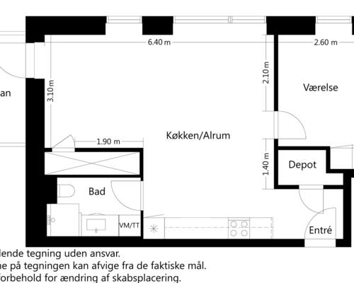 2 værelses lejlighed i Ballerup