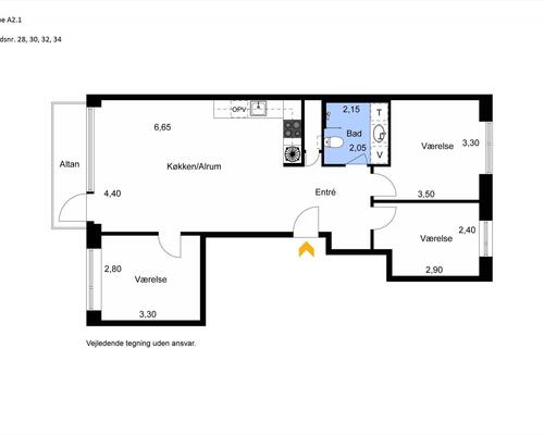 4 værelses lejlighed i København SV