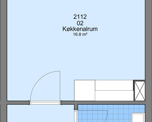 1 værelses lejlighed i Frederikshavn