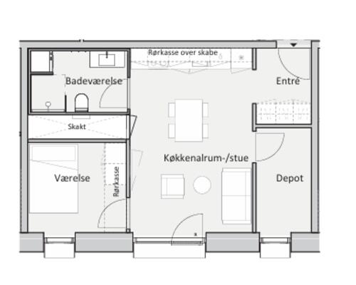 Skøn 2 værelses i Føtexhus, Vejle