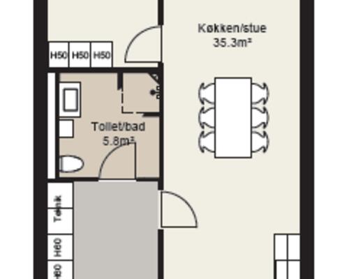 2 værelses hus i Silkeborg