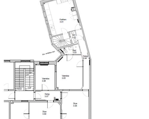 Ny moderniseret herskabslejlighed centralt i København