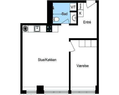 2 værelses lejlighed i Århus C