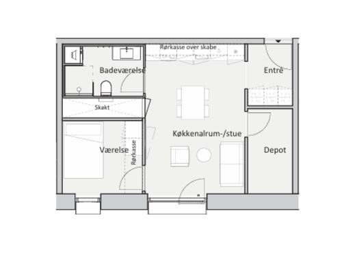 Lejlighed i Føtexhus