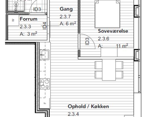 3 værelses lejlighed i Viborg