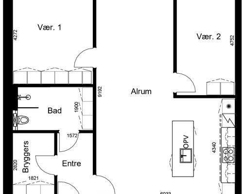 3 værelses hus i Lem St