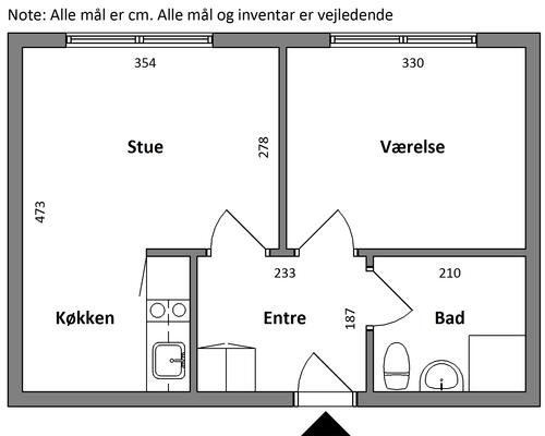 2 værelses lejlighed i Herning