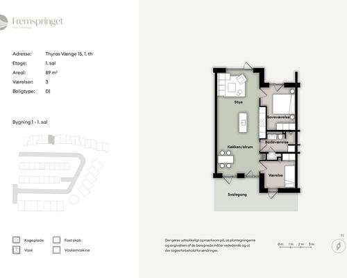 Lys og moderne 3-værelses lejlighed i attraktive Kildebjerg, Ry