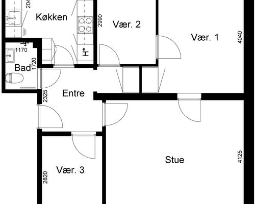 3 værelses lejlighed i Ejby