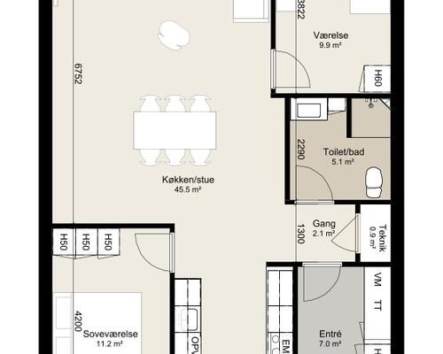 3 værelses hus i Kolding