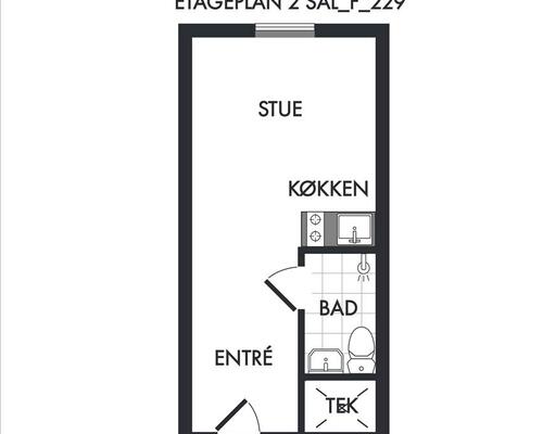 1 værelses lejlighed i Frederiksberg