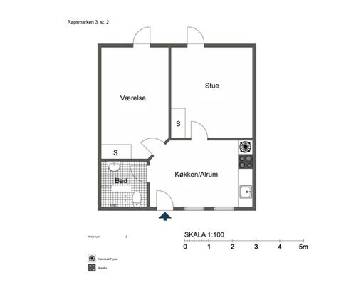 2 værelses lejlighed i Odense S