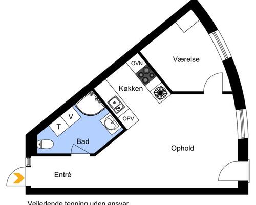 Dejlig 2-vær. lejl. på 1. sal i hyggelig ejendom i Aarhus V.