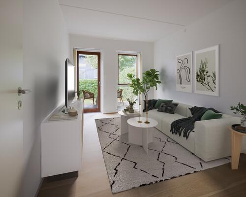 Eftertragtet 3-værelses rækkehus i Lystrup med terrasse og lille have