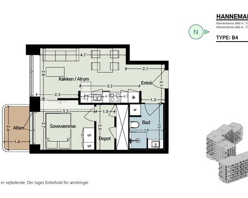 Stilren lejlighed i attraktive Ørestad Syd med altan