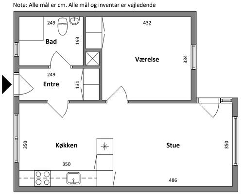 2 værelses hus i Randers SØ