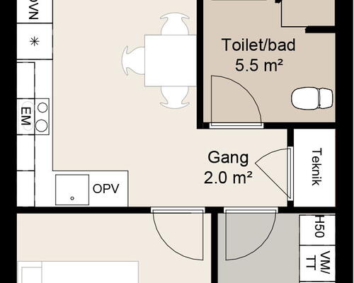 3 værelses hus i Børkop