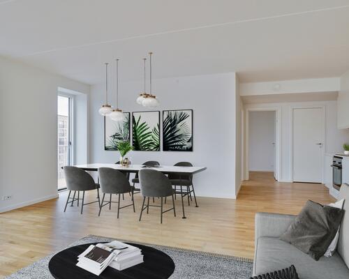 Stor og lys hjørnestue