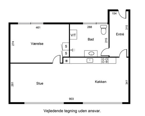 2 værelses lejlighed i Esbjerg