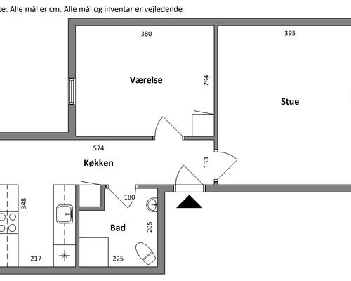 2 værelses lejlighed i Aalborg