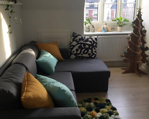Lys, renoveret 2-værelses på 55 m2 i centrum med kvistvinduer og moderne køkken