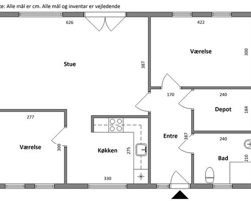 3 værelses hus i Brovst