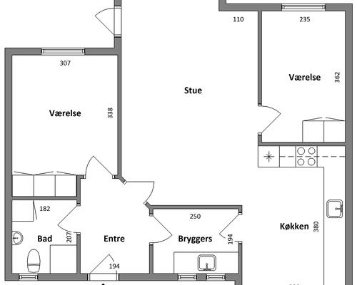3 værelses hus i Saltum