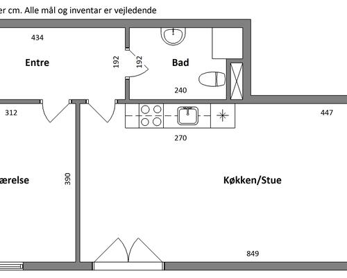 2 værelses lejlighed i Skørping