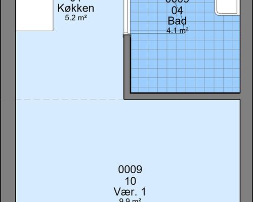 1 værelses lejlighed i Haderslev