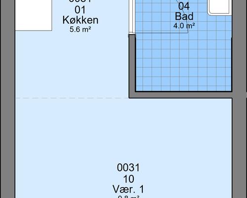 1 værelses lejlighed i Haderslev