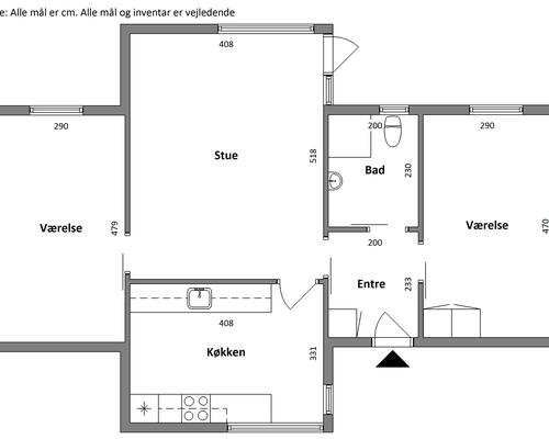 3 værelses hus i Tylstrup